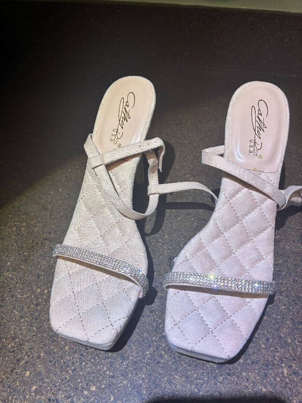 Shoes - high heels- rhinestone Size 8 1/2